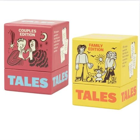 TALES 150 Cartes de conversation, Édition familiale, Idéal pour les jeux en famille (adultes, ados et enfants), les cadeaux, les fêtes et les réunions (LGL) A+B (1/4)