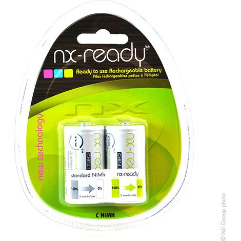 NX - Accus NiMH blister x2 C NX READY 1.2V 4000mAh (1/3)