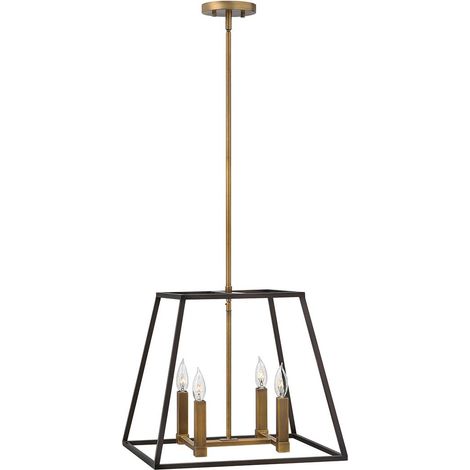 Elstead Fulton - Lustre suspendu à 4 ampoules au fini bronze, E14 (1/5)
