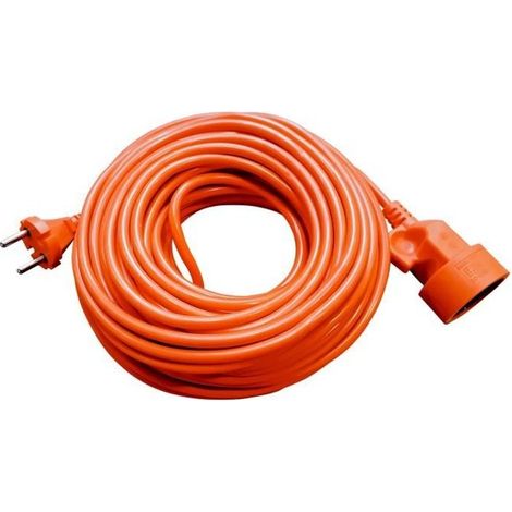 1 x rallonge de jardin, 30 mètres, 2 prises, câble extérieur 10A 2300W, résistante aux intempéries pour usage extérieur