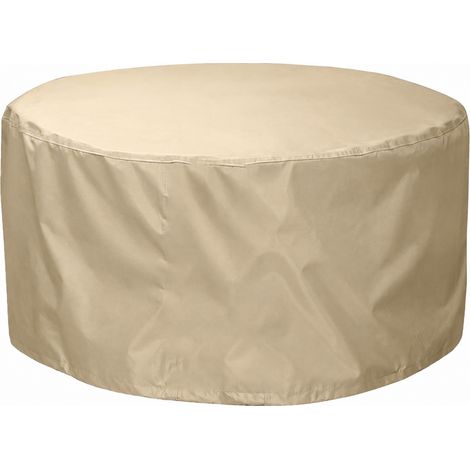 Housse de protection ronde pour table et mobilier de jardin Oxford 210D beige 240 x 60 cm beige 240 60cm – Livraison gratuite