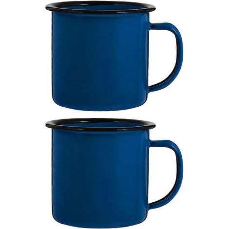 2er-Set Haushaltsmilchbecher, Vintage-Kaffeebecher, multifunktionale Kaffeetassen, Milchbehälter-6.5X6.5X6CM-Blue (1/3)
