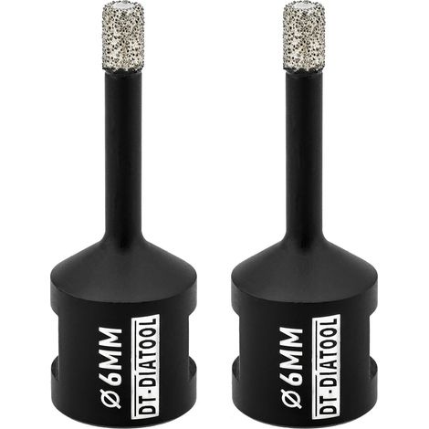 Foret Diamant 2PCS 6mm Scie Cloche pour Forage à Sec Carrelage Porcelaine Marbre Céramique Granit (1/5)