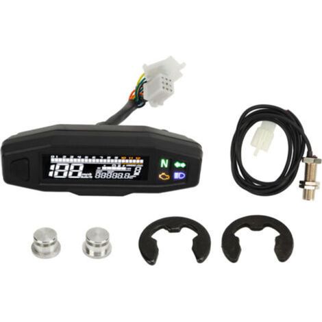 Vielseitiger Tachometer mit LCD-Bildschirm, hoher Präzision, 12V-LED-Kraftstoffstandanzeige, universell für Rennmotorräder (1/4)