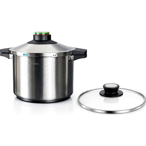 Olla a presión prêst 8 l, acero inoxidable 18/10, incluye tapa de cristal, ø24 cm