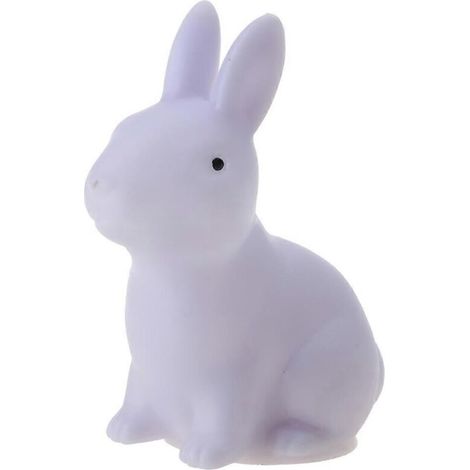 Lapin lumineux LED multicolore, lampe de chevet décorative pour chambre d'enfant ou adolescent, veilleuse changeante pour décoration intérieure (1/4)