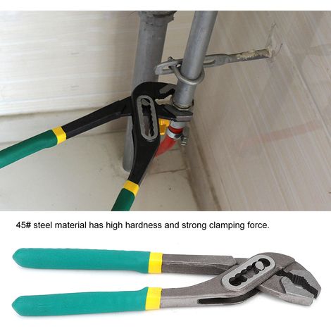 Pince multiprise robuste, pince de plomberie réglable pour pompe à eau, acier de qualité industrielle 45 (8 pouces) (1/4)