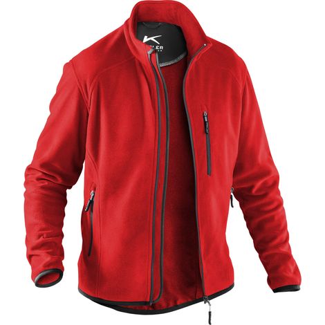 Kübler Fleecejacke WEATHER 1242 mittelrot Gr. M (1/2)