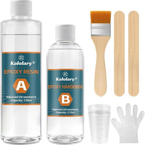 8PCS Kit de Réparation Fibre de Carbone, Résine Époxy 200g (1/5)