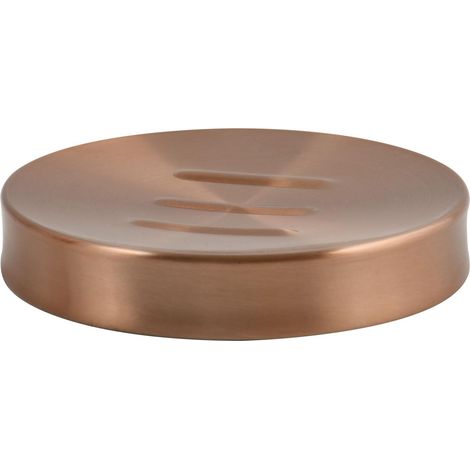 Porte Savon INOX Modèle Hans Cuivré Accessoire de Salle de Bain Design Moderne et Pratique pour Un Rangement Optimal 12x12x3 cm (1/3)