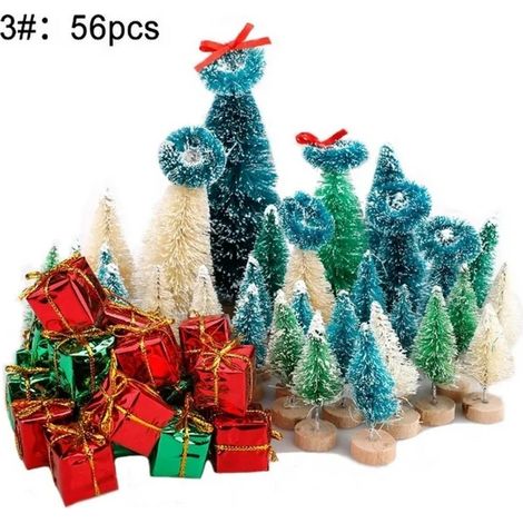 Arbre De Noël Miniature - En Matière PE - Pour Décoration De Village De Noël Jardin Intérieur Extérieur - Lot De 1 Pièce (1/5)