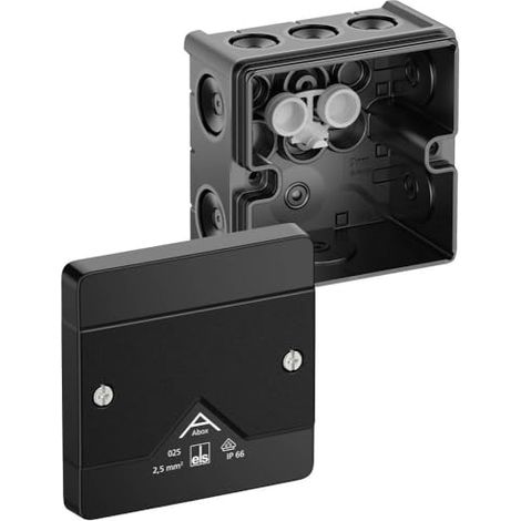 Spelsberg Abox 025-L/sw, Caja de derivación IP66, 2,5mm², libre de halógenos, 80200001