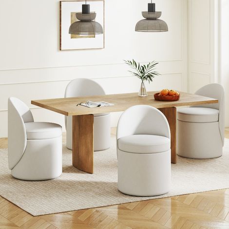 38 L Ottoman de Rangement avec Dossier Tabouret de Vanité en Velours Synthétique avec Siège Rembourré en Mousse Meuble de Rangement Blanc (1/5)