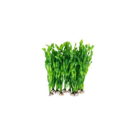 Lot de 10 décorations de plantes aquatiques artificielles vertes pour aquarium, effet naturel (1/5)