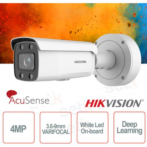 Hikvision Bullet ultra HD 4MP ColorVu obbiettivo 3.6-9mm - DS-2CD2647G2-LZS