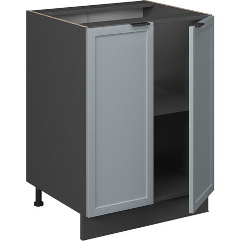 Mobiletto base cucina Fame-Line, Blu-grigio chiaro, 60 cm senza piano di lavoro, Vicco (1/4)
