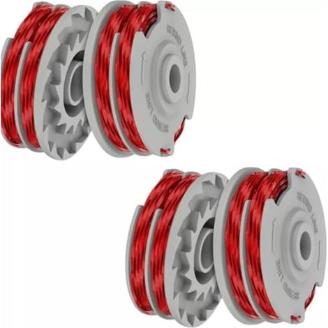 4 Pack Strimmer Spool,Double Line Autofeed Spool and Line,Strimmer Line 1.5mm Ø0.05 in 36ft,Replace of FLY021,Compatible with Flymo Contour Mini/Multi Trim Grass Trimmer