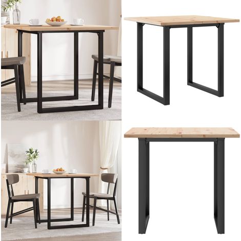 Esstisch O-Gestell 80x80x75,5 cm Massivholz Kiefer & Gusseisen - Kiefernholzmöbel - Esstisch Aus Holz - Massivt Tisch - Gartenmöbel - Essplatz - Home & Living (1/5)