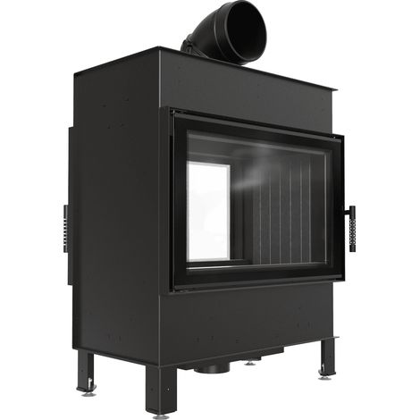 Kamineinsatz aus Stahl KRATKI LUCY TUNNEL 14 kW Ø 200 schwarz Verkleidung (1/5)