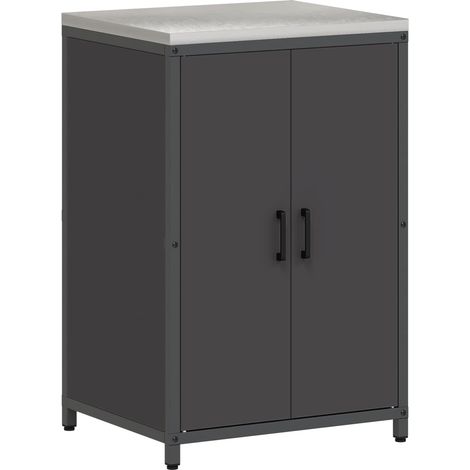 Maison Exclusive - Rangement de cuisine HATTEM Noir 60 x 50 x 92 cm Acier
