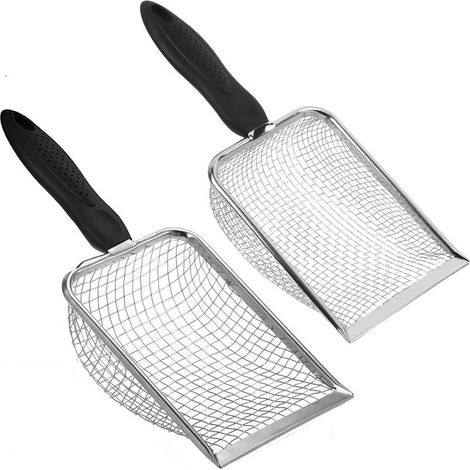 2 Tamis de jardin à manche avec maille 2.8mm 10x27cm, pour criblage compost et préparation terreau de semis (1/5)