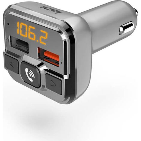 Émetteur FM Bluetooth, kit mains libres pour voiture, chargeur USB QC 3.0 (1/5)