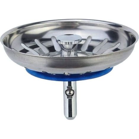 Cesta de desagüe universal de 80 mm para fregadero, tapón de desagüe de acero inoxidable, colador de fregadero, tapón de desagüe para fregadero de cocina, tapón de desagüe de acero inoxidable (1/5)