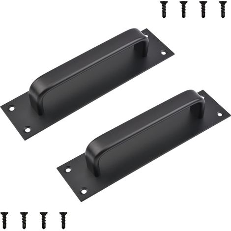 Poignée de porte en deux parties : 200 mm, pour portes coulissantes lourdes (cuisine et meubles) (1/5)