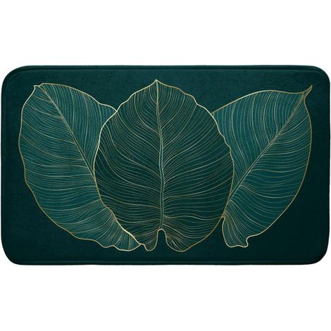 Tapis de Bain Microfibre "Jade" 45x75cm Vert (1/5)