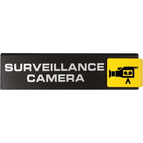 Plaque de porte Surveillance caméra - Europe design 175x45mm - 4261270