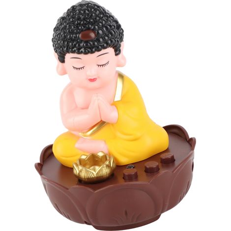 Statuette de Bouddha chantant, rechargeable par USB, avec son, idéale pour bureau, voiture, tableau de bord ou restaurant. (1/5)