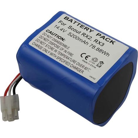Batterie - AVIZAR - Miele Scout RX2/RX3 - Li-ion 14.4V - 5200mAh - Connecteur 3 broches