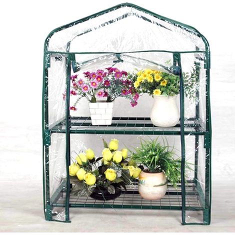 Bâche de serre à trois couches - Bâche de rechange pour mini-serres de jardin (structure non incluse)70×50×93cm