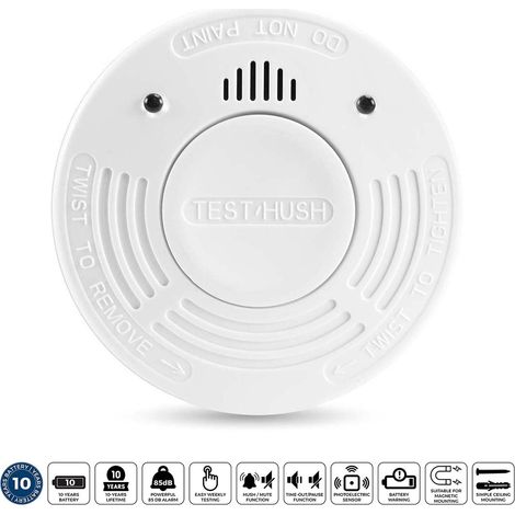 Rilevatore di fumo con batteria da 10 anni, bianco