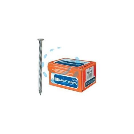 CHIODI ANTINFORTUNISTICI ACCIAIO ZINCATO TESTA PIANA -ø mm.3,5x60