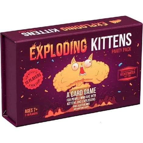 Exploding Kittens Party Pack Jeu de cartes pour adultes, adolescents et enfants - Jeux familiaux amusants - Jeu de cartes de roulette russe[YJD] (1/5)