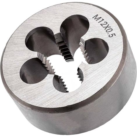 Filière Ronde M12x0.5mm, filetage fin 0.5mm acier allié durable (1/5)