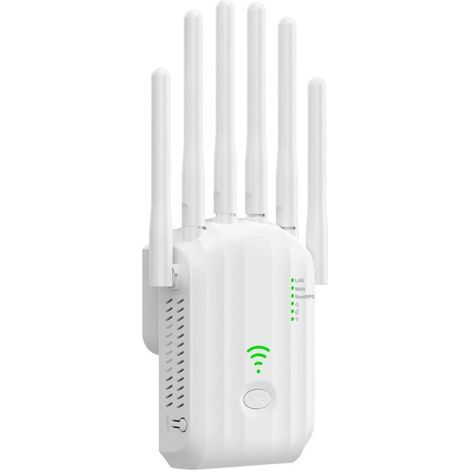 WLAN-Repeater für den Außenbereich, leistungsstarker WLAN-Verstärker mit 6 Antennen, Dualband (2,4 GHz & 5 GHz), Gigabit-Ethernet-Anschluss, leistungsstarker WLAN-Repeater, kompatibel mit allen Intern (1/5)