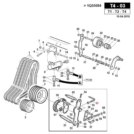 Protezione cinghie turbina trattorino ORIGINALE GIANNI FERRARI 01.60.00.0188
