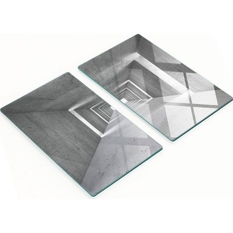 Planches décoratives multifonctionnelles pour cuisine, en verre trempé et béton, 2 x 30 x 52 cm (1/5)