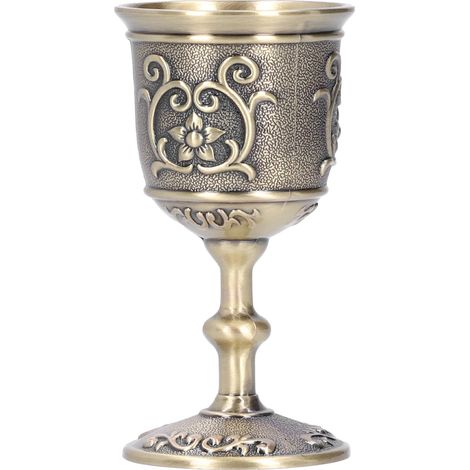 Coupe à vin en bronze, gobelet vintage en relief, calice royal européen, articles de fête pour whisky et boissons.
