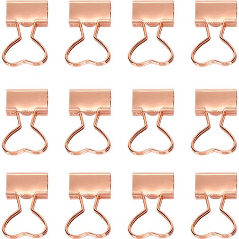 Attache-Papier Coeur - En Fer - 25 mm - Pour Documents Bureau Étude - Lot de 12 (1/5)