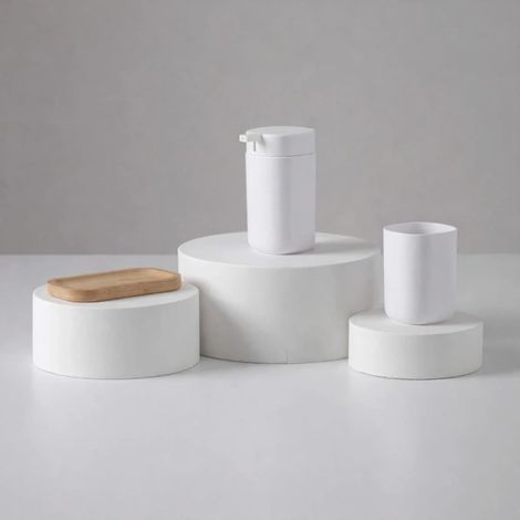 Set 3 pezzi accessori bagno Taki Feridras bianco