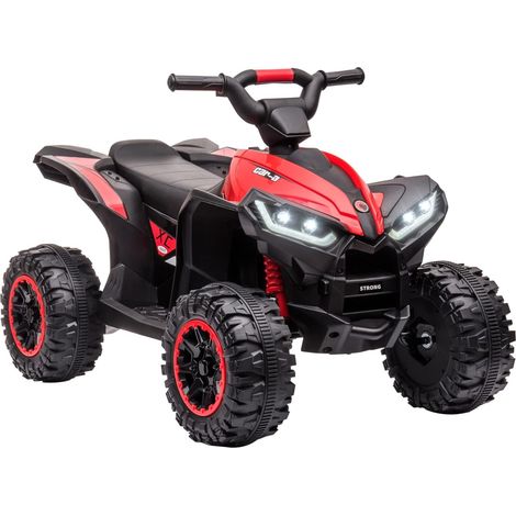 Quad électrique pour Enfant 12 V, Voiture électrique Enfants 2 Moteurs 2 Vitesses 3-6 km/h, phares LED, klaxon, MP3 et USB, 3 à 5 Ans,83x 53x 56cm,rouge (1/5)