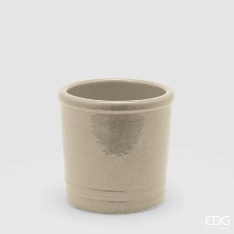 EDG, VASO GLAZE CILINDRO IN CERAMICA, VASI FIORIERE