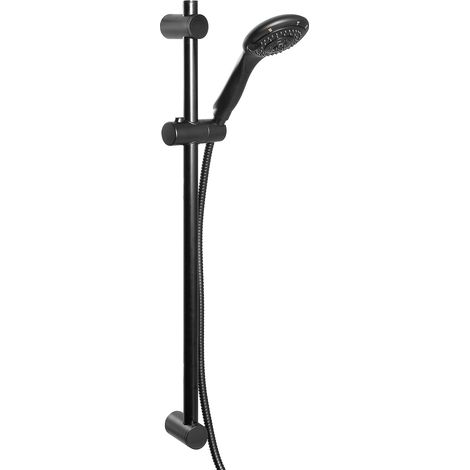 Kaelt - 70mc barre de douche en acier inoxydable support de levage tuyau de douche support réglable spray complet kit de douche noir (1/5)