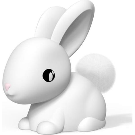 Veilleuse rechargeable souple lapin blanc (1/5)