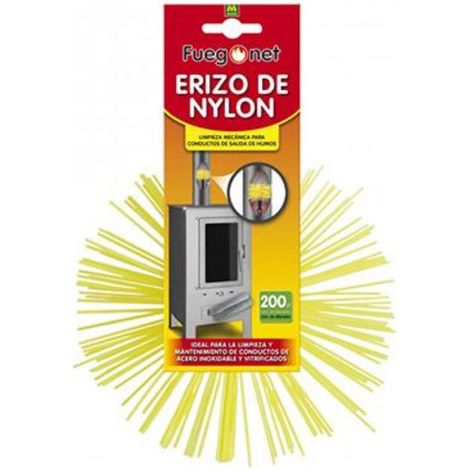 Erizo deshollinador de Nylon FUEGONET para Tubos de Acero (1/2)