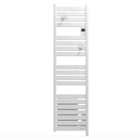 Sauter – Sèche-serviette électrique Kelud Slim 1500W – Fonction souffleur – Largeur 40cm – Programmation via smartphone – Acier blanc (1/4)