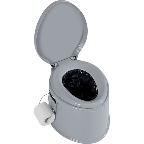 Wc da campeggio wc portatile da viaggio wc mobile con secchio rimovibile grigio